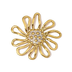 Настоящее золото 18K 304 нержавеющей стальной эмали подвески, , ионное покрытие (ip), реальный 18 k позолоченный, 46x46 мм