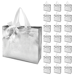 Серебро 36 шт. вместительные термосвариваемые нетканые пакеты с 1 рулоном поликоттоновой ленты, прямоугольные, серебряные, 33.7x31x0.3 см