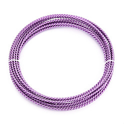 Средняя Орхидея 5м 2-слойная анодированная алюминиевая проволока, витых круглых, гибкая металлическая проволока, гибкий провод ремесла, для бисероплетения, средне орхидеи, 3~4 мм, около 16.40 футов (5 м) / рулон