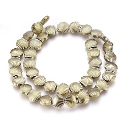 (252) Цвет внутри: морской / фиолетовый на подкладке Гальванические немагнитная синтетический гематит бисер пряди, полировать, оболочка, античная бронза покрытие, 10.5x10x4 мм, отверстие : 1 мм, около 40 шт / нитка, 15.55 дюйм (39.5 см)