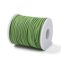 Olive Drab 45M Faux Suede Cord, Faux Suede Lace, Olive Drab, 2~2.5x1.5~2mm, about 50 Yards(45m)/Roll