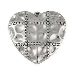 Нержавеющая Сталь Цвет Антикоррозийные 304 подвески из нержавеющей стали, шарма сердца, цвет нержавеющей стали, 26x27x3.5 мм, отверстие : 1.4 мм