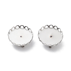 Нержавеющая Сталь Цвет Не тускнеет 304 основа для броши из нержавеющей стали, круглые, цвет нержавеющей стали, 21x3 мм, лоток : 20 мм