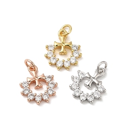 (52) Непрозрачная лаванда Латуни циркония кубической подвески, без кадмия и без свинца, крестик, разноцветные, 12.5x10.5x2 мм