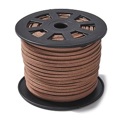 Верблюжий Экологичный шнур из искусственной замши, искусственная замшевая кружева, верблюжие, 3.0x1.4 мм, около 98.42 ярдов (90 м) / рулон