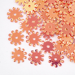 Помидор Аксессуары для орнаментов, пластиковые пайетки / блестки из пвх, горячее колесо, помидор, 8~8.5x0.4 мм, Отверстие : 1 мм , около 20000 шт / 500 г