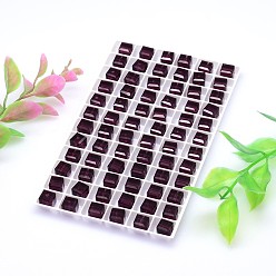 Purple Faceted Cube Imitation Austrian Crystal Bead Strands, Grade AAA, Purple, 6x6mm, Hole: 0.7~0.9mm, about 68pcs/strand, 15.7 inch