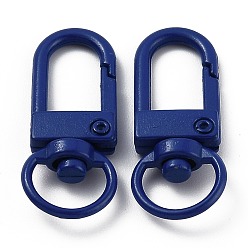 Прусский Синий Цинковый сплав, краска для выпечки, шарнирные карабины, застежки, берлинская лазурь, 33.5x13.5x5.5 мм, отверстие : 9 мм
