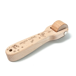 Фора Валик для шитья из бука, ручной тканевый инструмент, для клейкой ленты обои для скрапбукинга масляными чернилами печать, оранжевые, 145x40x35 мм