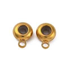 Золотой 201 дуги из нержавеющей стали, с силиконовым уплотнительным кольцом, ионное покрытие (ip), плоско-круглые, золотые, 8x6x3 мм, отверстие : 1.6 мм