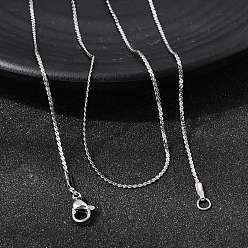 Нержавеющая Сталь Цвет 12шт. 304 цепочки из нержавеющей стали в форме змеи для мужчин и женщин, без потускнения, цвет нержавеющей стали, 18.03 дюйм (45.8 см), 1 мм