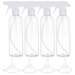 Прозрачный Пустые пластиковые бутылки с распылителем для домашних животных, с распылительной головкой из полипропилена (pp), пластиковые наклейки воронки и наклейки на доске, прозрачные, 24.8x8.8x6.25 см, Емкость: 500 мл
