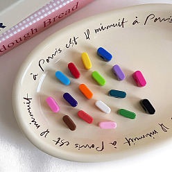 Letter I Непрозрачный акрил европейского бисера, бусины с большим отверстием, разноцветные, Буква "i", 20.7x8.7x13.6 мм, отверстие : 6.3 мм, Около 246 шт / 500 г