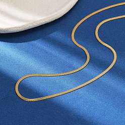 Настоящее золото 18K Ионное покрытие (ip) 304 плоские цепочки-змейки из нержавеющей стали для женщин и мужчин, реальный 18 k позолоченный, 15.83 дюйм (40.2 см)