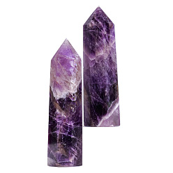 Amethyst Natural Amethyst Hexagonal Decoration Ornament, 60~70mm