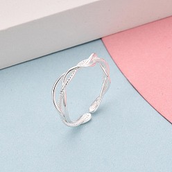 Серебро 925 открытые кольца-манжеты из стерлингового серебра для женщин, с печатью s925, серебряные, 5.5 мм, размер США 7 1/4 (17.5 мм)