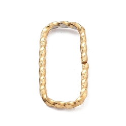 Rectangle 304 Быстроразъемные соединения из нержавеющей стали, скрученные открытые соединительные кольца, прямоугольные, 16x8x1.4 мм, внутренний диаметр: 6x14 мм