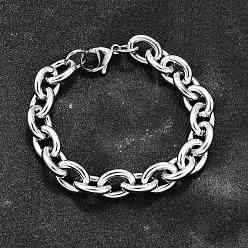 Нержавеющая Сталь Цвет 304 женские браслеты-цепочки из нержавеющей стали, цвет нержавеющей стали, 8-1/8 дюйм (20.5 см)