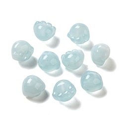 Аква Двухцветные прозрачные акриловые бусины, лапа, вода, 11x12x10 мм, отверстие : 1.8 мм, Около 701 шт / 500 г