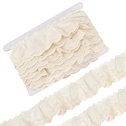 Dentelle Vieille 1 ruban de coton, pour les accessoires vestimentaires, 1 carte d'affichage en carton pc, vieille dentelle, 2-3/8~2-1/2 pouces (60~62 mm), 5 verges/pc