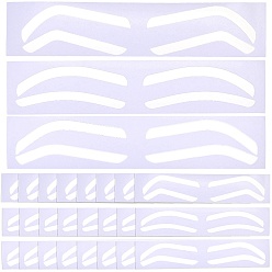 Белый 60шт. 3 стили пластиковая тренировочная кожа для татуажа бровей, обучающая кожа для начинающих и опытных тату-мастеров, белые, 16.1x3.4x0.02 см, наклейки: 65~69x15~22 мм, 20 шт / стиль