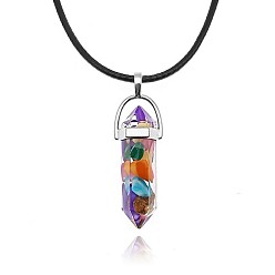 Colorful Dyed Natural Shell Pendant Necklaces, Bullet, Colorful, No Size