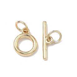 Золотой Латуни Переключить застежками, долговечный, стойки покрытие, Кольцевая форма, золотые, Кольцо: 10.5x8.5x1.8 mm, бар: 4x14.5x1.5 mm