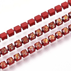 (123L) Белый крем непрозрачный блеск Железо горный хрусталь чашка цепи, с катушкой, огнеупорный кирпич, 2x2x2 мм, около 29.99 футов (9.14 м) / рулон