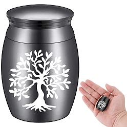 Tree of Life Комплект для кремации из сплава, с одноразовыми столовыми ложками, ткань для полировки серебра, мешочки для бархата, шаблон дерева жизни, 40.5x30 мм, 1 PC