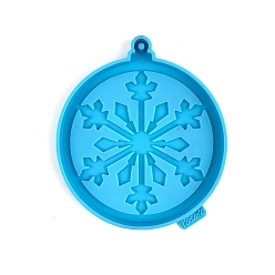 Snowflake DIY Christmas Pendant Silicone Molds, Resin Casting Molds, for UV Resin, Epoxy Resin Jewelry Making, Snowflake, 118x105x10mm