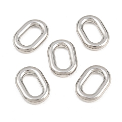Нержавеющая Сталь Цвет 304 нержавеющей стали связывающий кольца, овальные, без потускнения, цвет нержавеющей стали, 20x14x3.8 мм, Внутренние размеры: 12x6.5 mm
