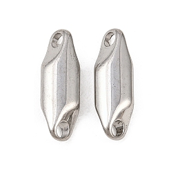 Oval 201 подвески из нержавеющей стали, цвет нержавеющей стали, не тускнеет, овальные, 22x7.5x4.5 мм, отверстие : 3 мм