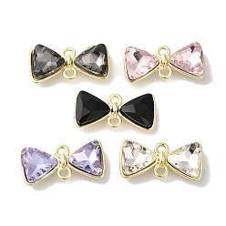 Золотой Наберешь металлизации ссылки литые, со стразами, без кадмия, без никеля и без свинца, бантом прелести, золотые, 19x9x5 мм, отверстие : 1.6 мм