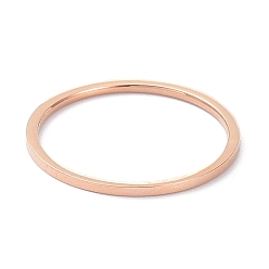 Розовое Золото 1 мм полированное кольцо на палец с простым куполом для девочек и женщин, ионное покрытие (ip) 304 кольцо из нержавеющей стали, розовое золото , размер США 10 1/4 (19.9 мм)