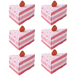 Pink Картонные коробки для упаковки конфет в форме треугольника, розовые, 13.5x11x7.5 см
