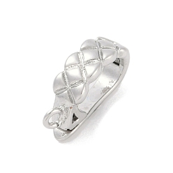 Платина Латунная обшивка стойки с застежками, долговечный, без свинца и без кадмия, платина, 14x8.5x3 мм, отверстие : 1.2 мм