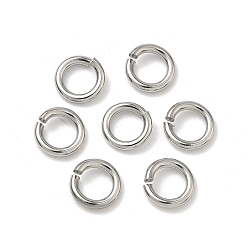 Нержавеющая Сталь Цвет Устойчивы к потускнению 304 открытые соединительные кольца из нержавеющей стали, круглые, цвет нержавеющей стали, 8x1.5 мм, внутренний диаметр: 5 мм, отверстие : 5 мм