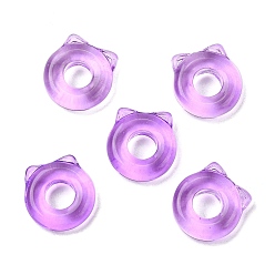 Лиловый Стеклянные бусины, кошка, сирень, 14.5x14x4.5 мм, отверстие : 6 мм