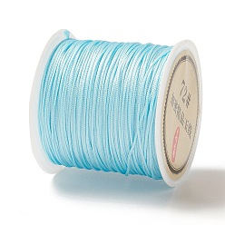 Cyan 50 Yards Nylon Chinese Knot Cord, Nylon Jewelry Cord for Jewelry Making, Cyan, 0.8mm