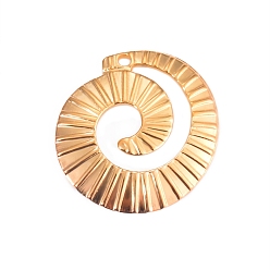 Shell Shape Шкентели нержавеющей стали, реальный 18 k позолоченный, формы раковины, 22x22 мм