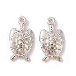 Платина Пластмассовые подвески ccb, черепаха, платина, 24x13x5 мм, отверстие : 1.4 мм