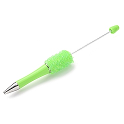 Бледно-Зеленый Акриловые ручки-бусины, с пластиком и сплавом, бледно-зеленый, 148x16.5~17 мм