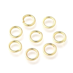 Настоящее золото 18K Латунные кольца прыжок открыт, долговечный, без кадмия и без свинца, стойки покрытие, реальный 18 k позолоченный, 8x1.2 мм, внутренний диаметр: 5.5 мм