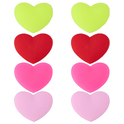 (52) Непрозрачная лаванда 8шт 4цвета силиконовый демпфер для теннисной ракетки, гаситель вибрации, сердце, разноцветные, 22x28x8.5 мм, 2 шт / цвет