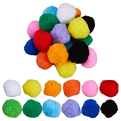 (52) Непрозрачная лаванда 72шт 12 цвета полипропиленовый помпон, для шапок обувь шарфы подвески на сумку аксессуары, разноцветные, 45 мм, 6 шт / цвет