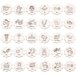 Бланшированный Миндаль Плоские круглые этикетки для деревянных коробок, с наклейкой на прокладку из вспененного этиленвинилацетата, бланшированный миндаль, 59.5x59.5x3 мм