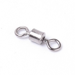 Stainless Steel Color Stainless Steel Fishing Rolling Bearing Connector, Rolling Barrel Fishing, Fishing Swivels Tackle Accessories, Stainless Steel Color, 11x3mm, Hole: 2mm
