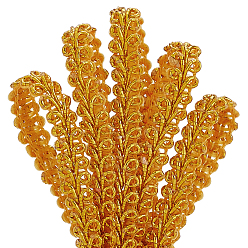 Золотистый 25m отделка из полиэстерового плетеного кружева, шитье кружевной ленты сороконожка, аксессуары для одежды и аксессуары для штор, золотые, 1/4 дюйм (8 мм), около 27.34 ярдов (25 м) / комплект