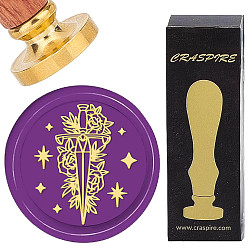 Tool Латунные восковые печати с деревянной ручкой, для diy scrapbooking, образец меча, 25 мм