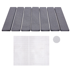 Серый Прямоугольный коврик для ванной из диатомита, нескользящий впитывающий коврик для душа, серые, 300x52x9 мм